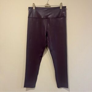 Zyia Active Light N Tight Plum Metallic Hi-Rise Leggings Size 12